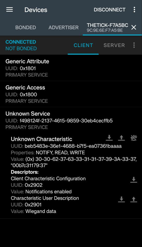 device characteristics inspected in nRF Connect