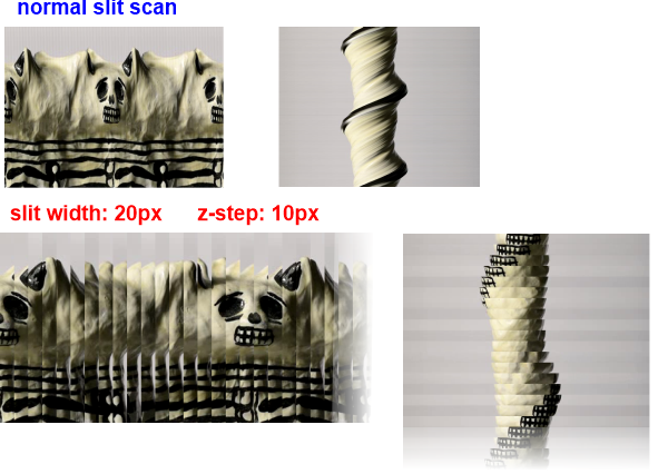 Still Images before/after slit-scan