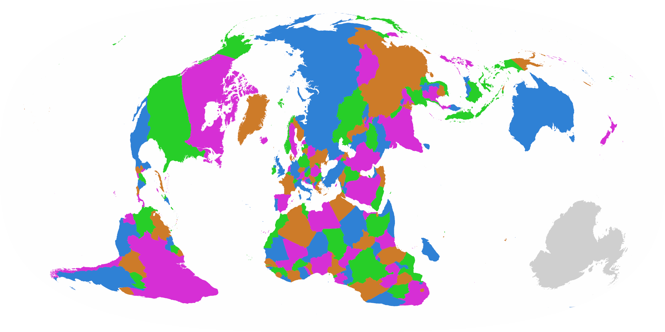 Tobler hyperelliptical political map