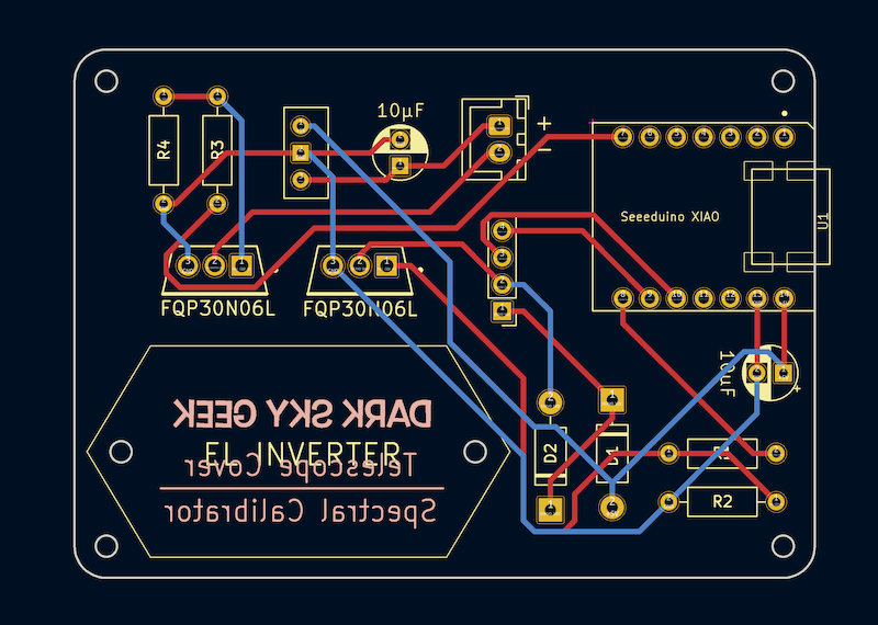 Routed PCB in KiCad