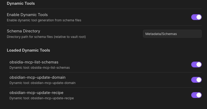 dynamic settings