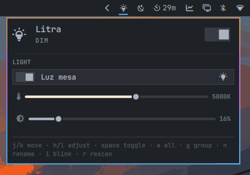 Logitech Litra for Omarchy preview