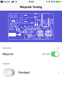 turn on rileylink in command section