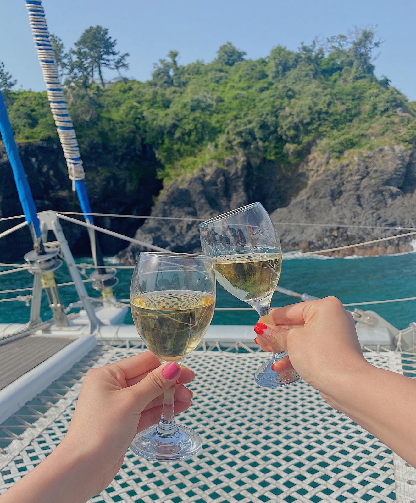 Guest on Grande Bleu Jeju yacht