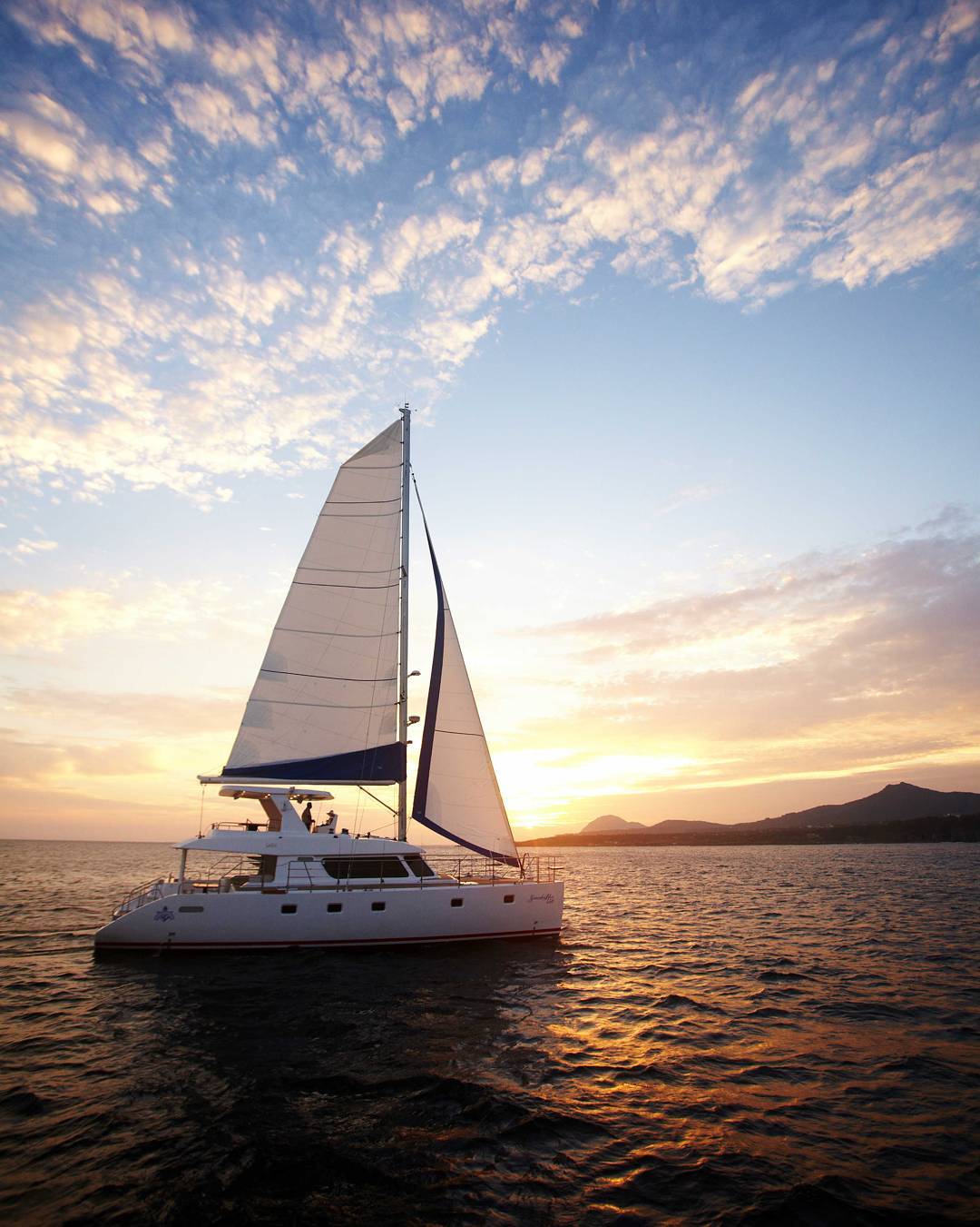 Jeju sailing yacht and coastline