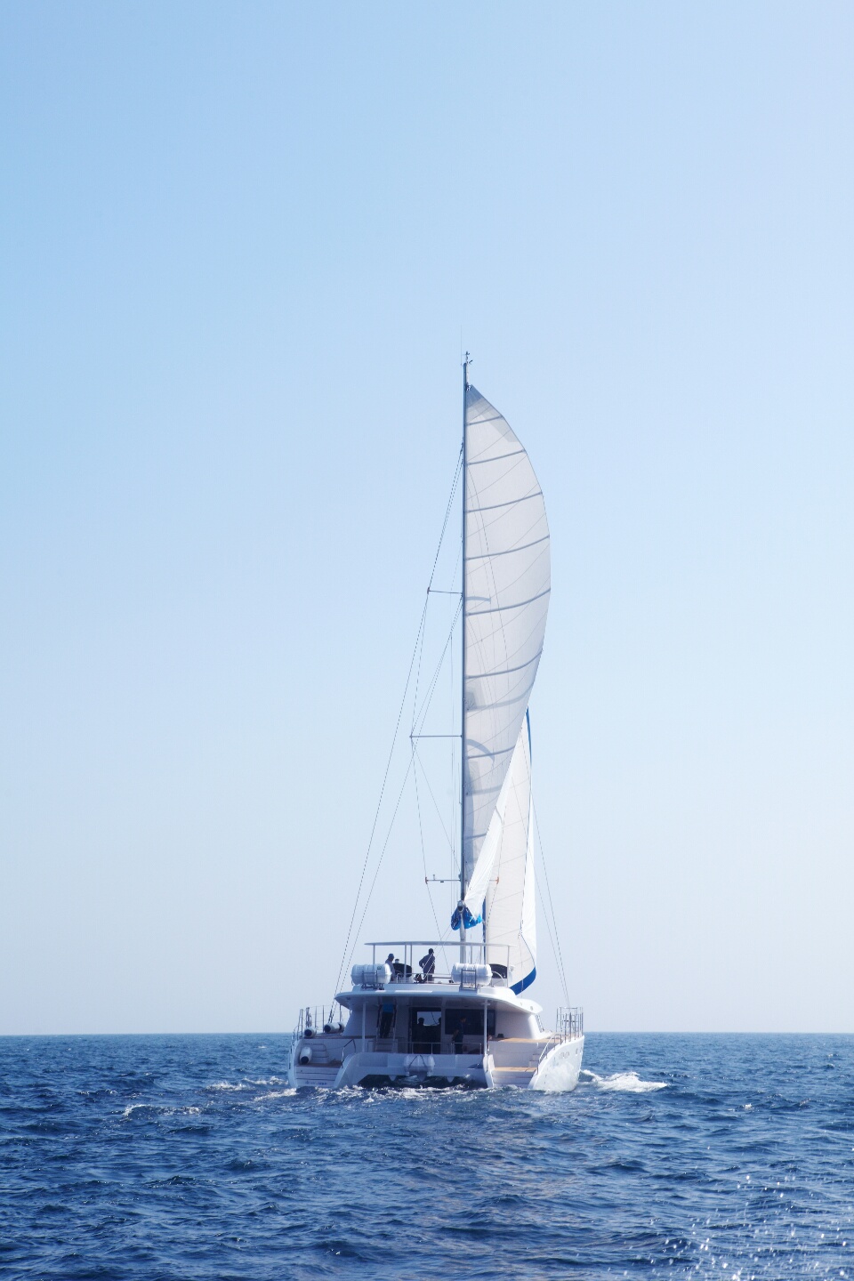 Jeju sailing yacht and coastline