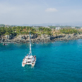 Jeju sailing yacht and coastline