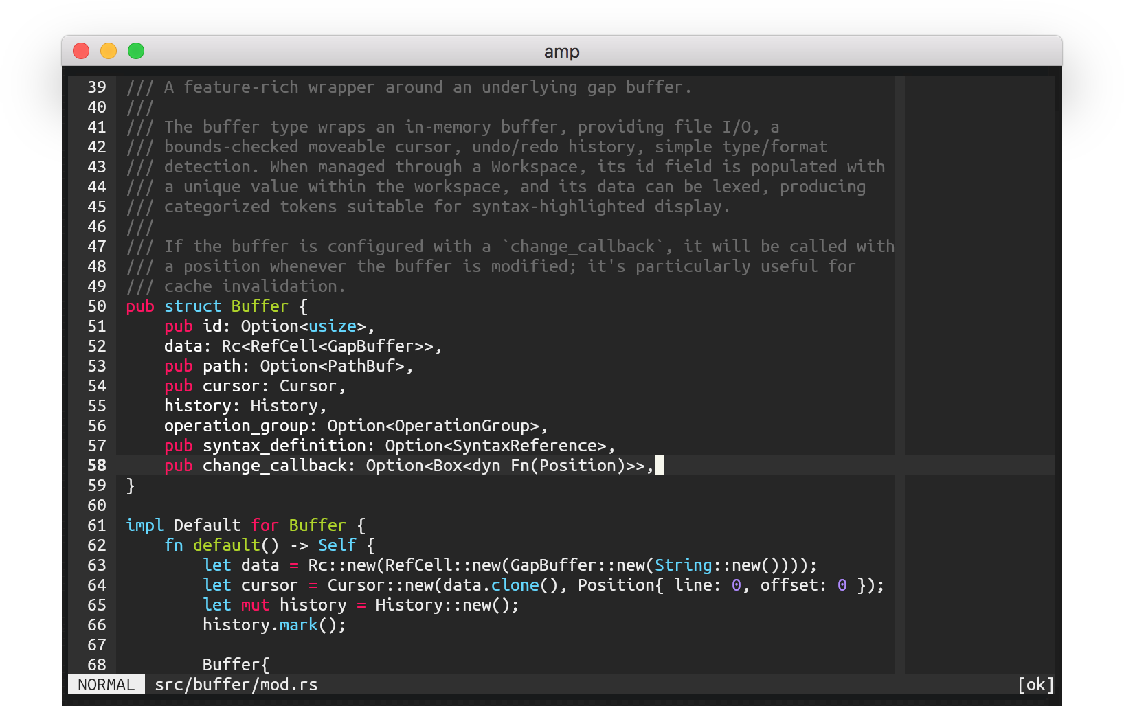 Amp screenshot