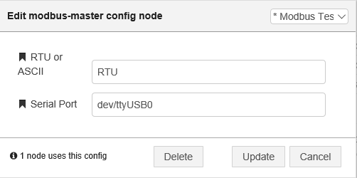 edit modbus master config