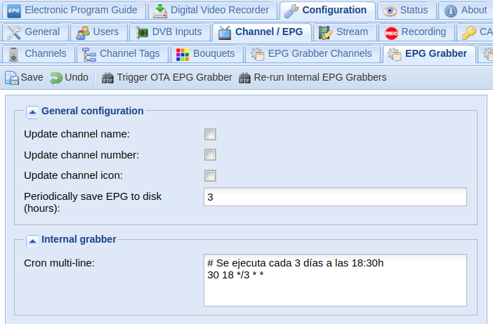 TVHeadend Grabber Config