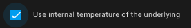 Verwendung der internen Temperatur