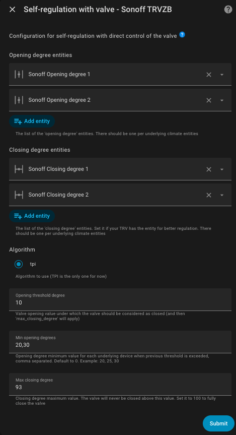 Configuration entities