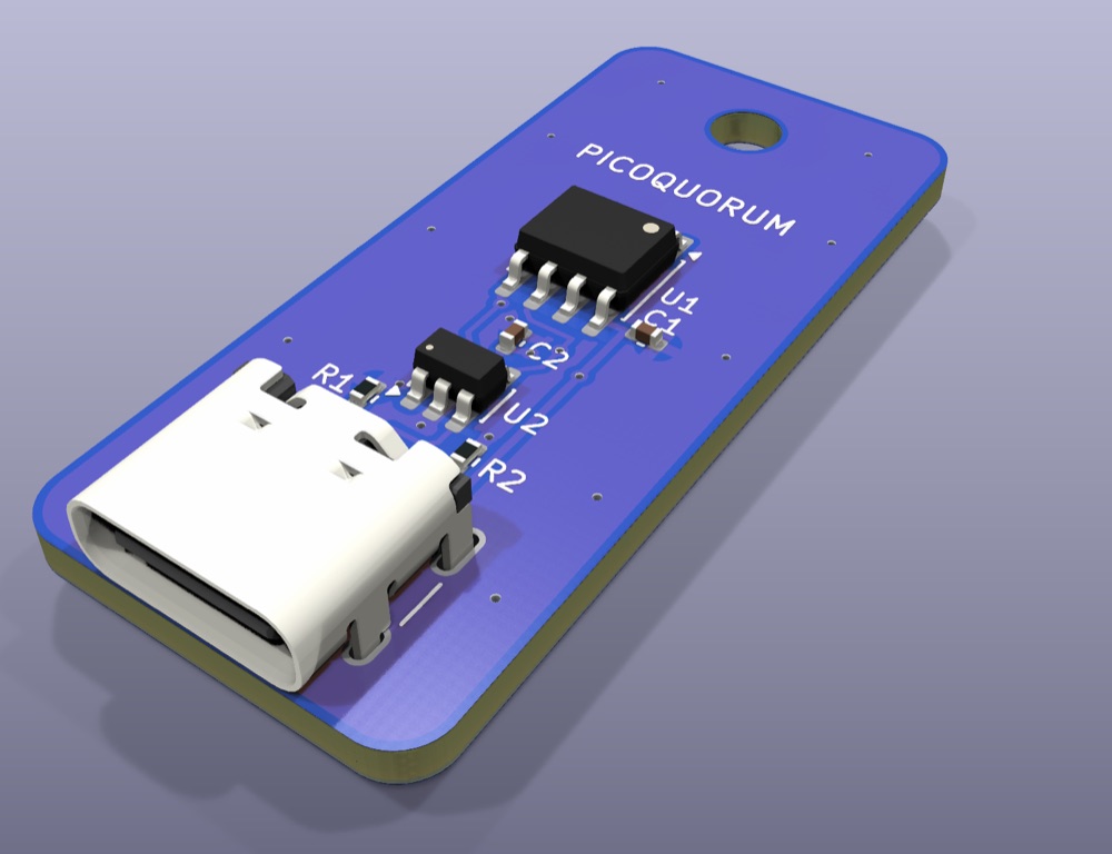 PicoQuorum key, proposal C: USB-C receptacle, from the project README