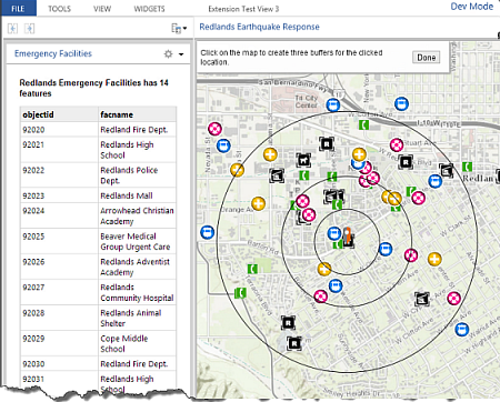 Operations Dashboard with extensions