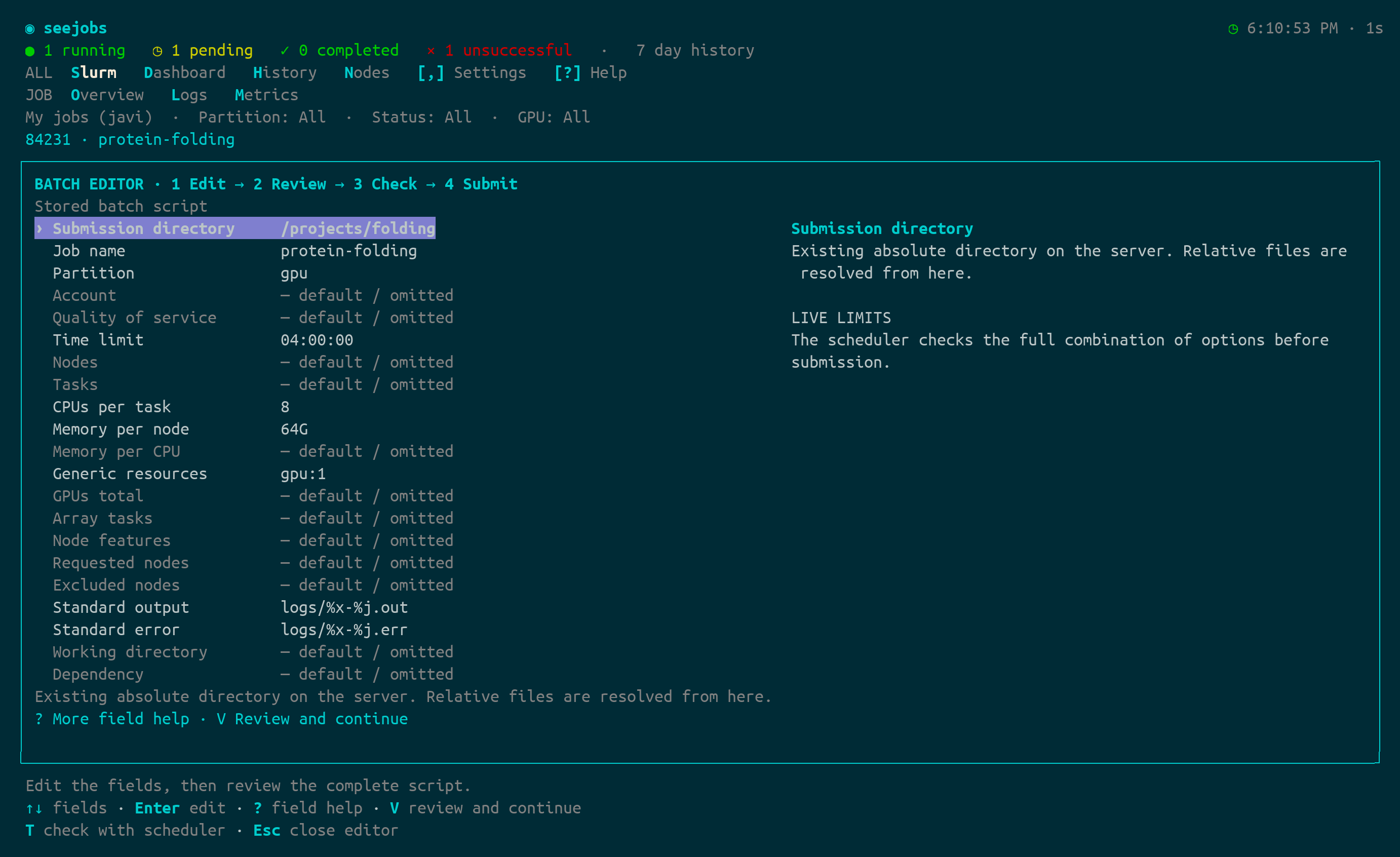 seejobs batch editor