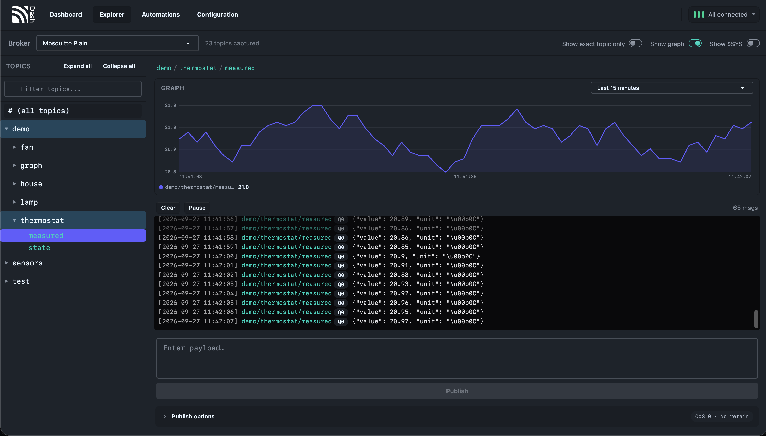 MQTT Explorer Screenshot