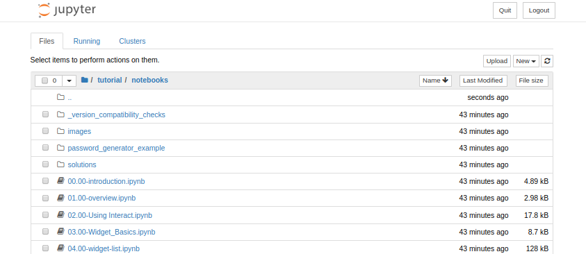 /tutorial/notebooks directory