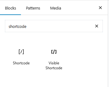 Adding a Visible Shortcode