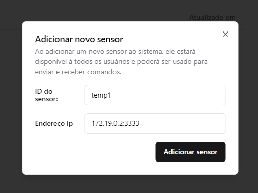 Adicionar Sensor