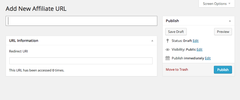 Add New Affiliate URL Add New Affiliate URL