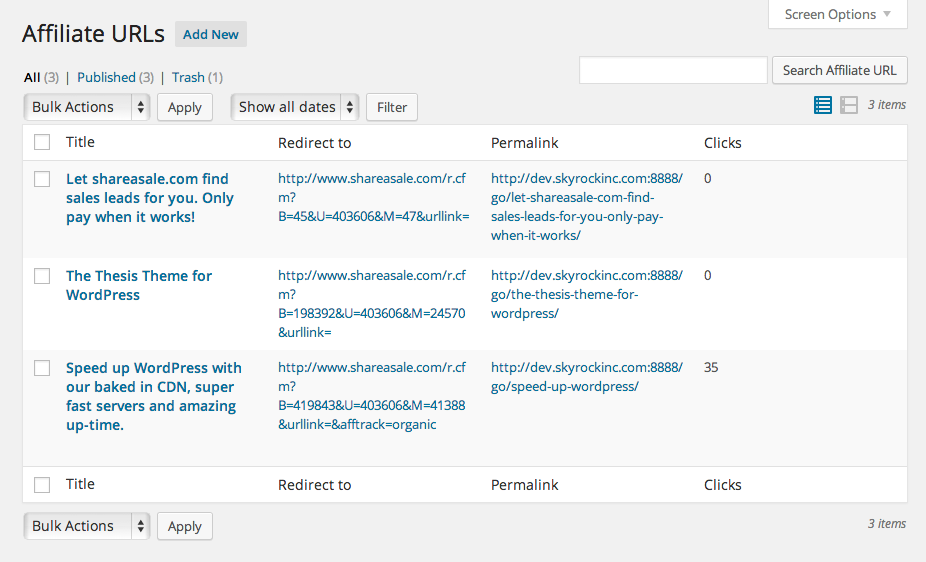Affiliate URLs Affiliate URLs