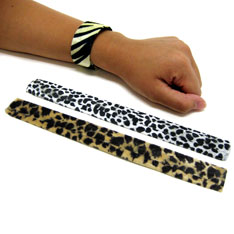 Animal print slap bracelets (12 pk)