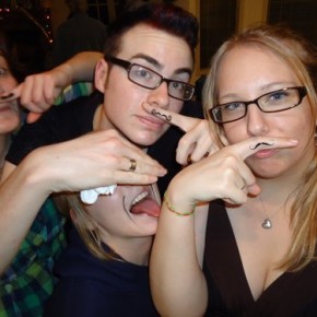 Fingerstache tattoos