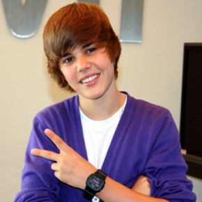 bieber in purple top