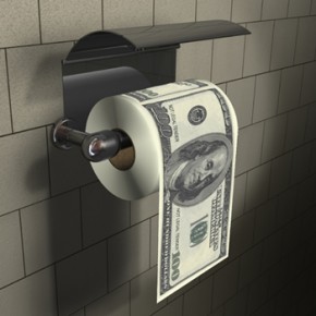 $100 bill toilet roll