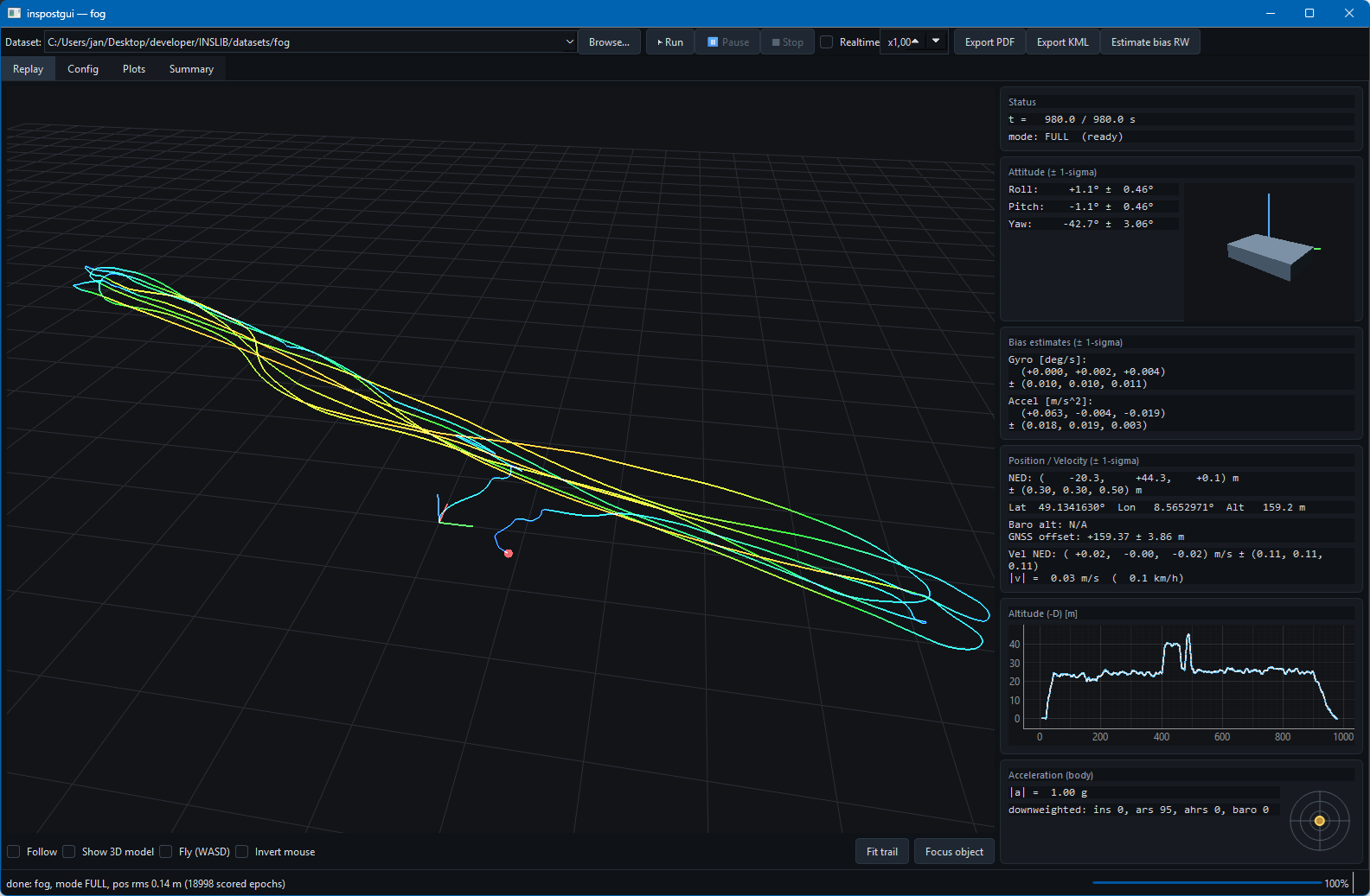 Post processing GUI screenshot