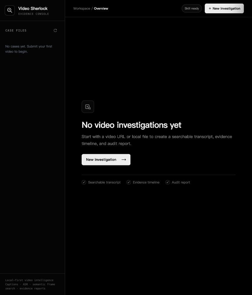 Video Sherlock localized empty workspace