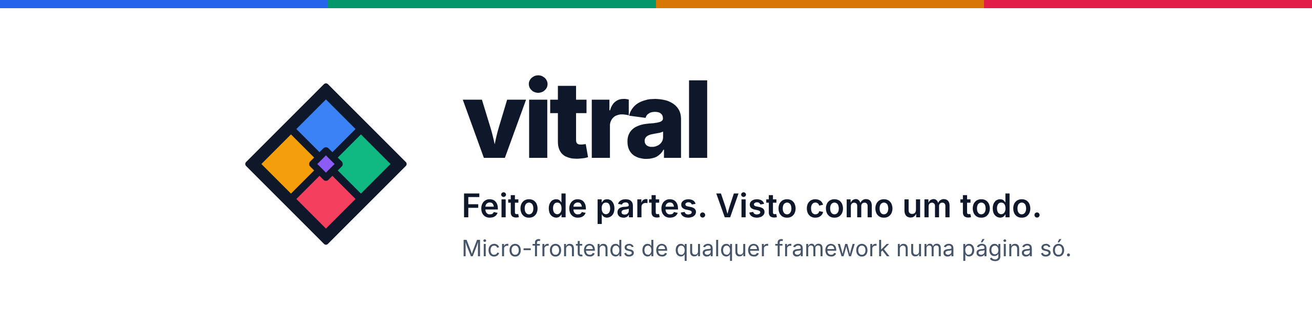vitral. Feito de partes. Visto como um todo.