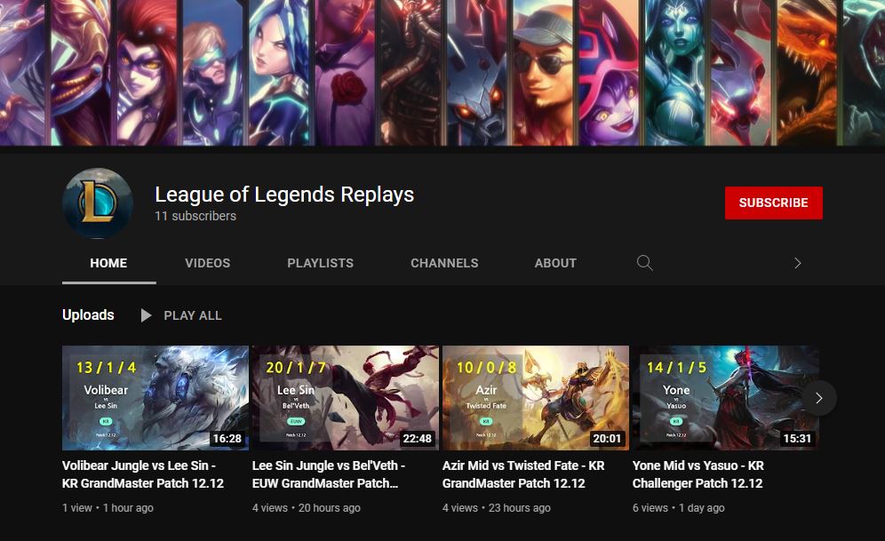 League of Legends Replays