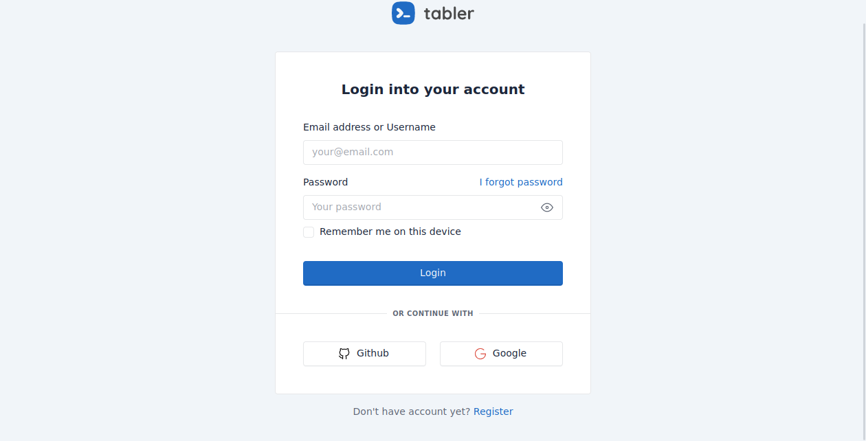 Login Page