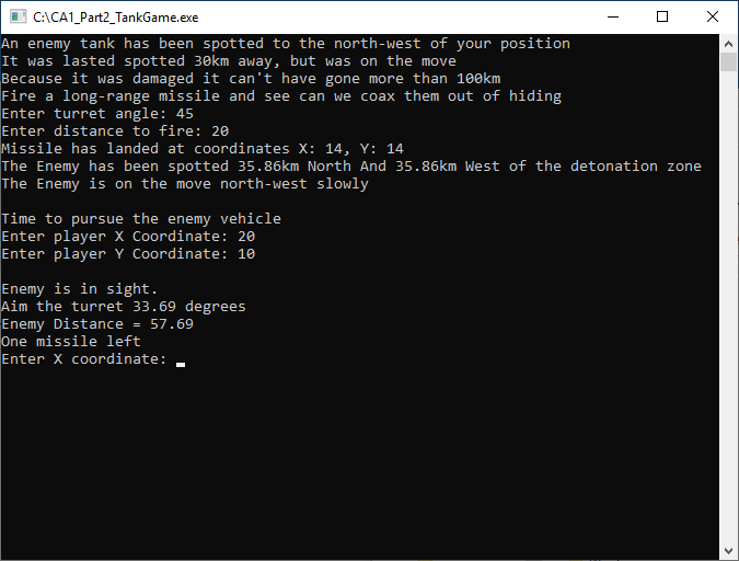 Structured Programming CA - Tank Game