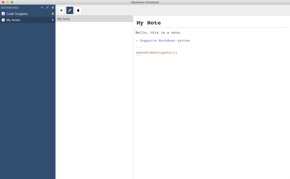 GitHub - Joeattardi/markdown-notebook: Markdown-based Note Taking App