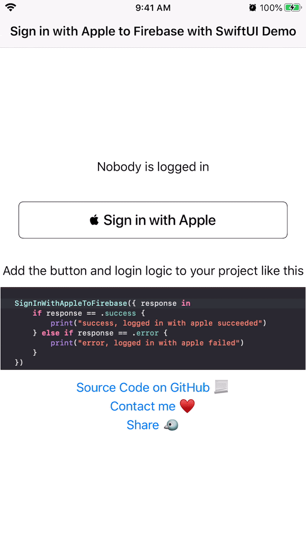 Login with Apple Firebase SwiftUI