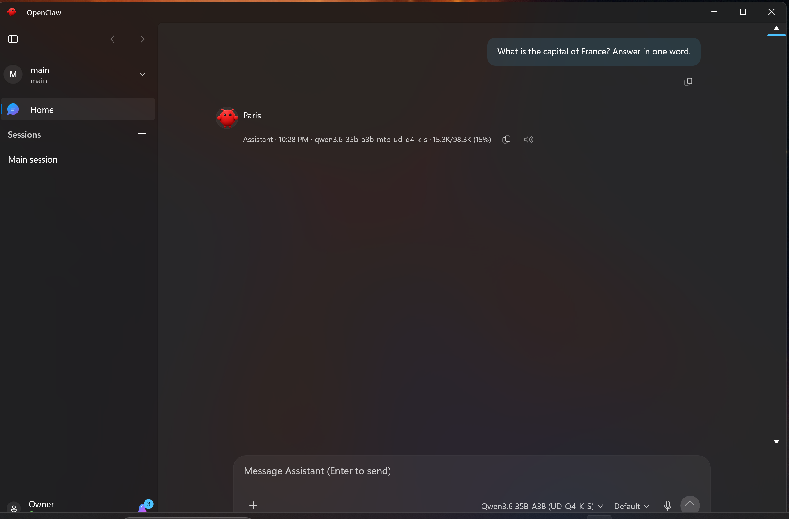 Spark 48GB chat round trip