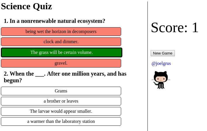 science quiz