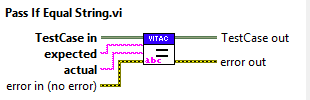 pass if equal string conn pane