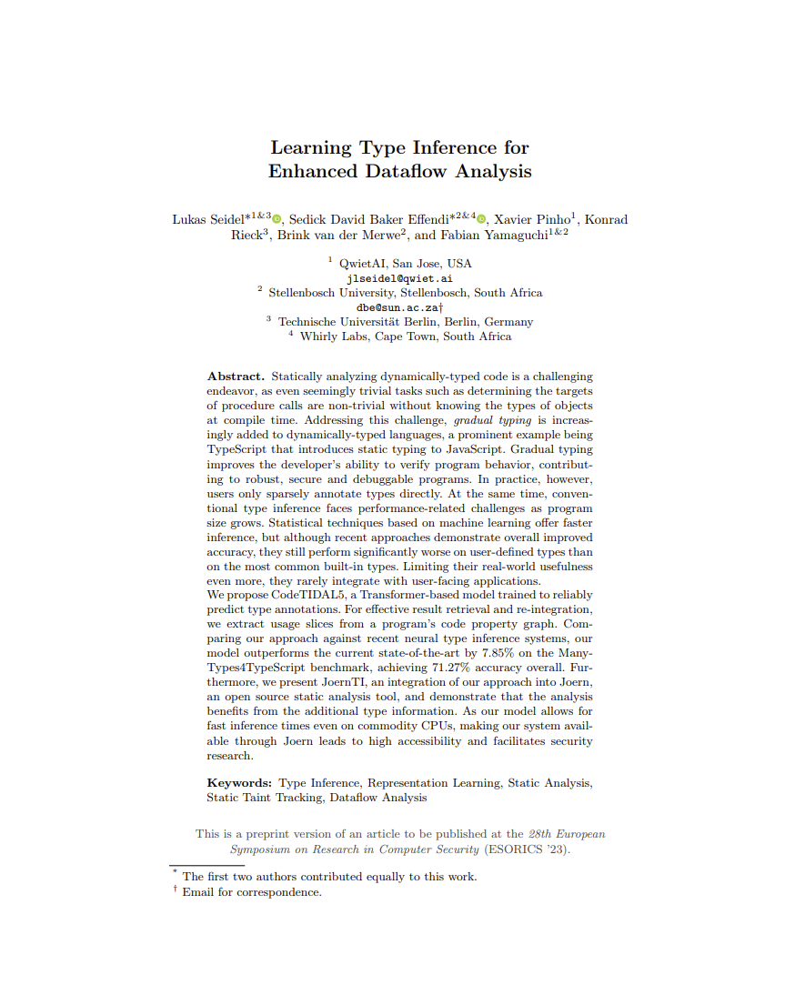 CodeTIDAL5 ESORICS paper