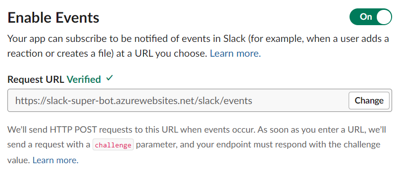 enable events