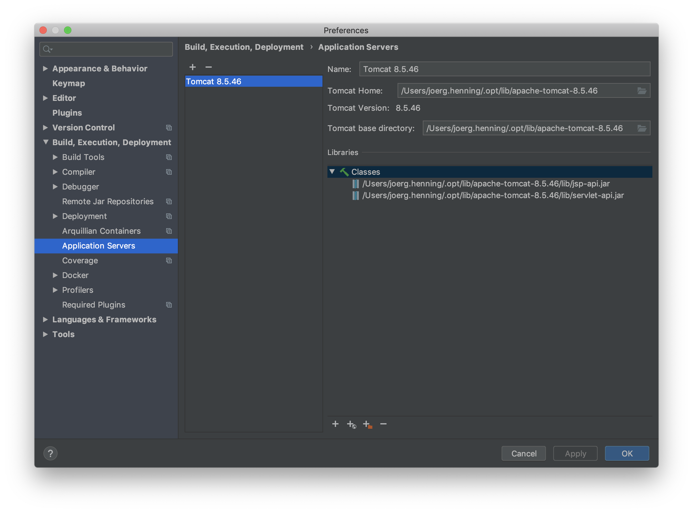 IntelliJ Application Servers