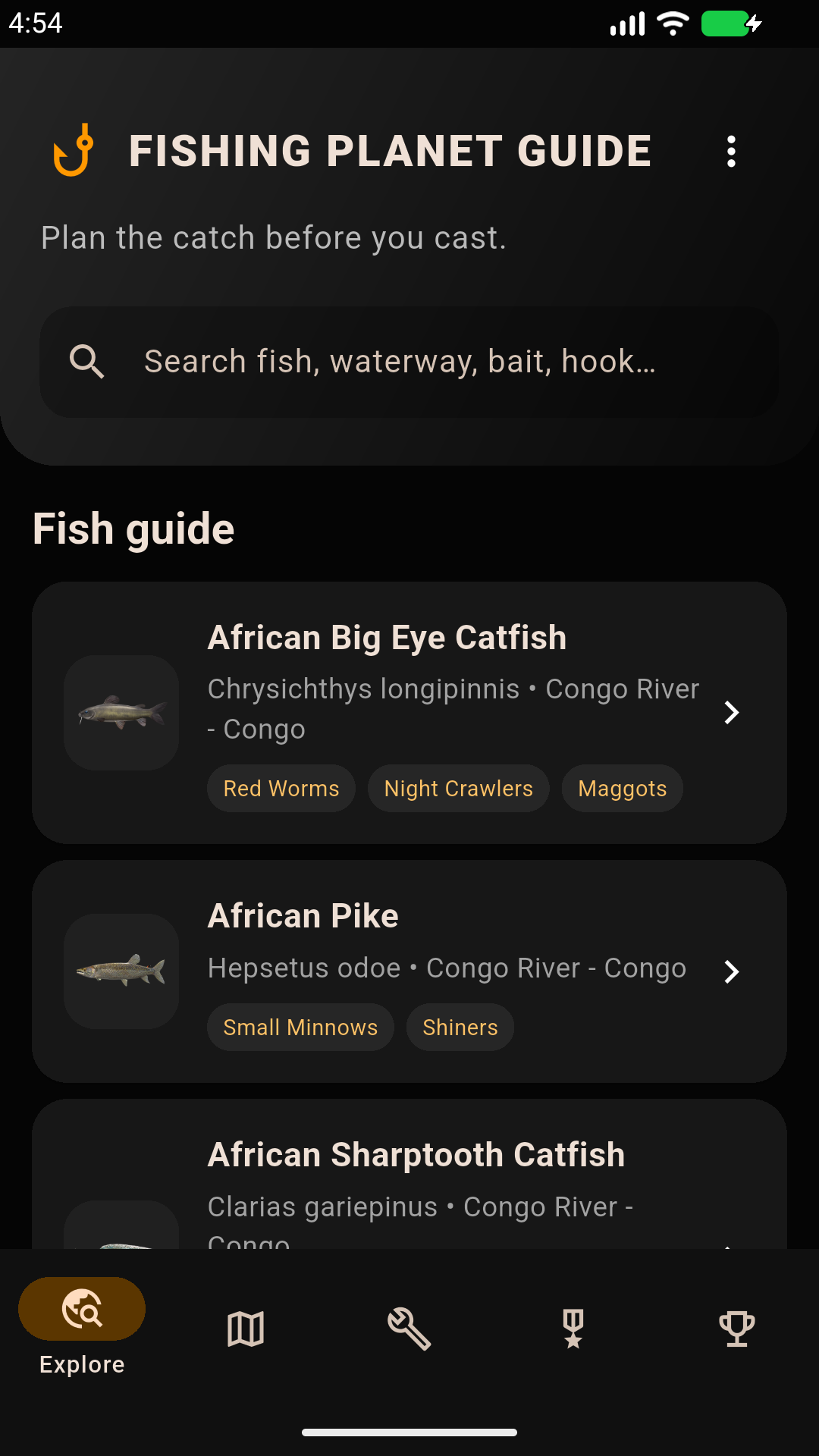 Explore fish guide