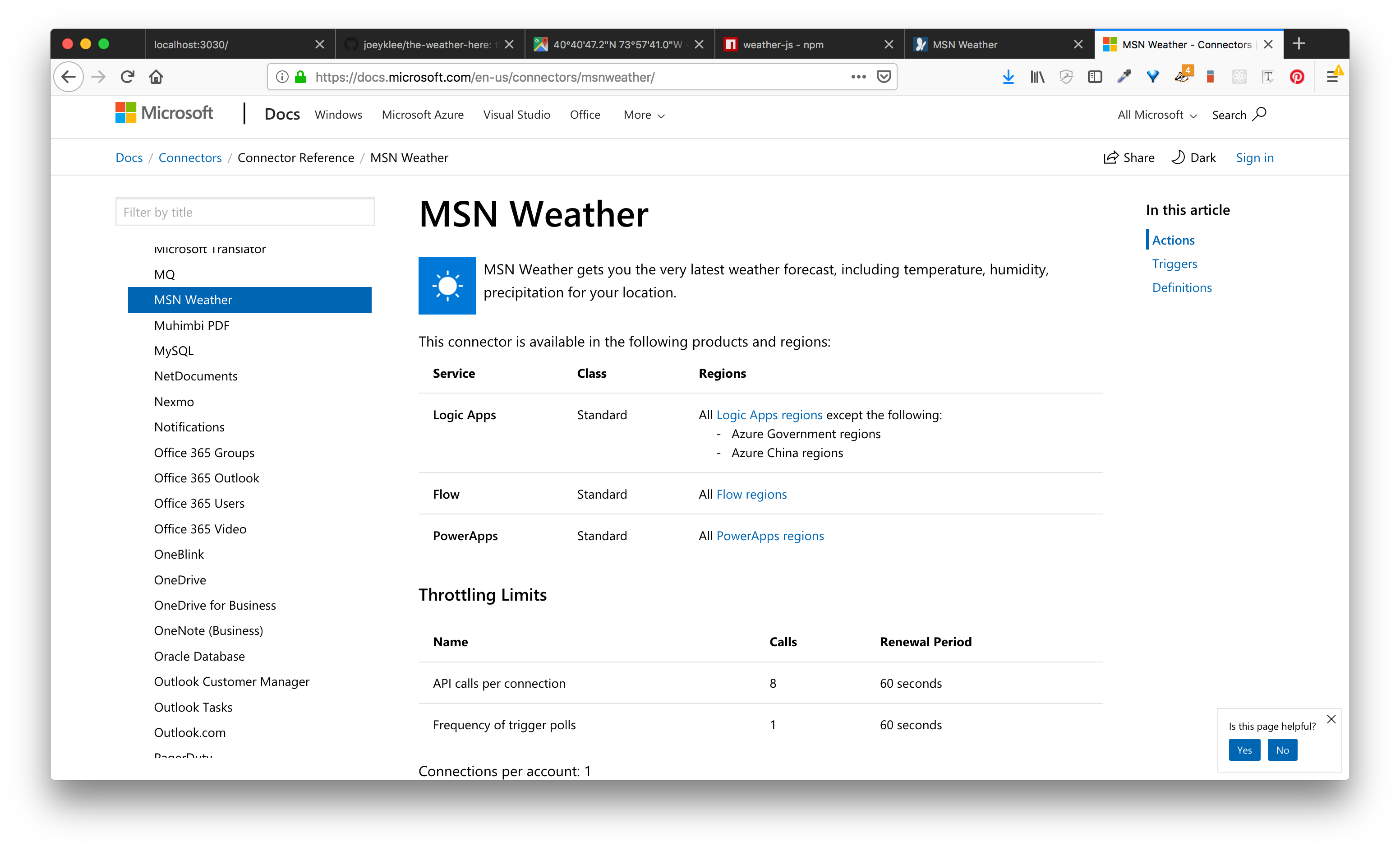 weather-js msn weather data