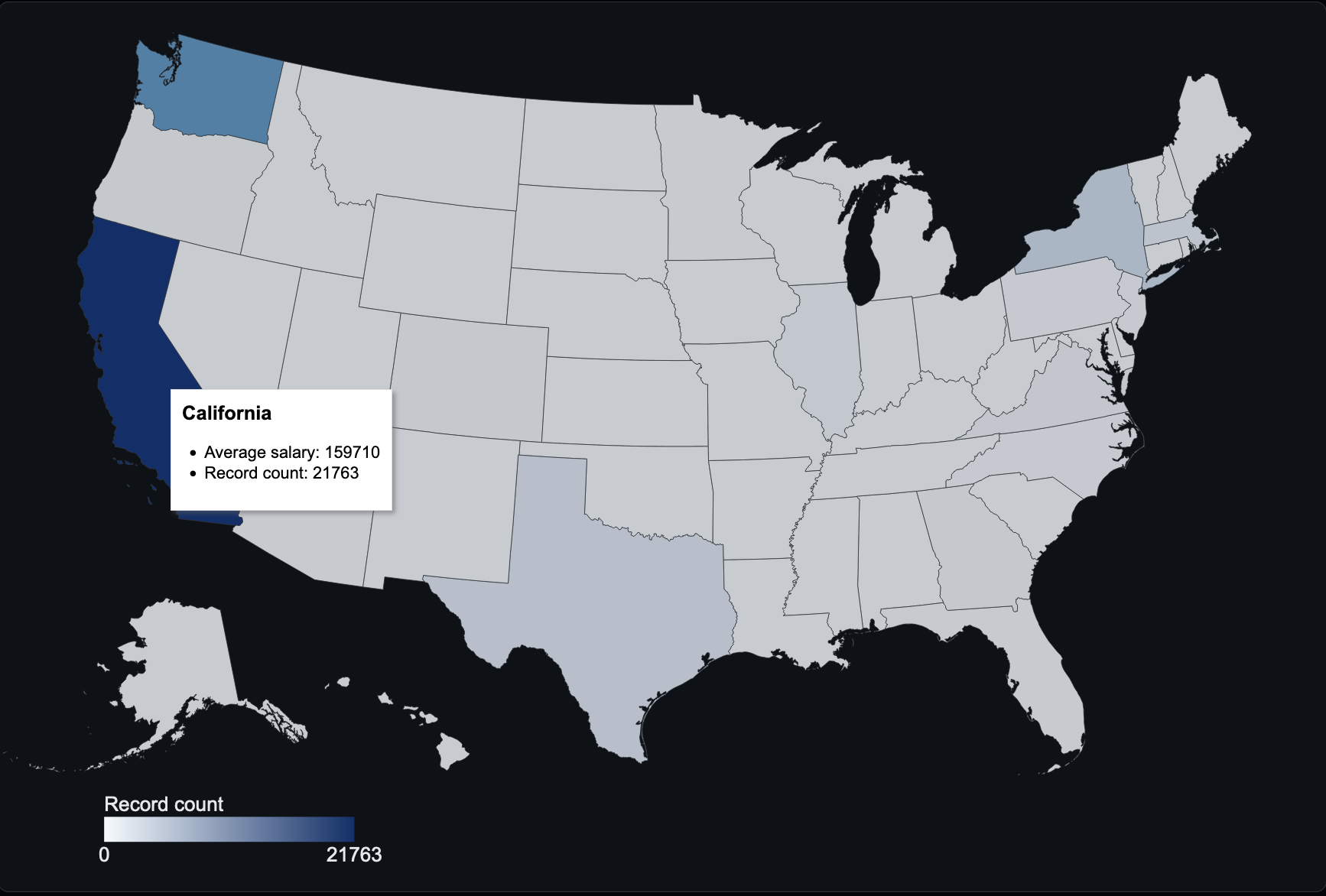 Geographic distribution of workers