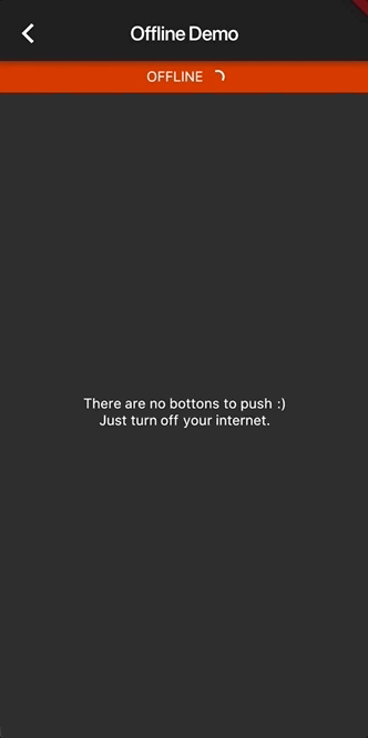 Flutter Offline Connectivity Widget