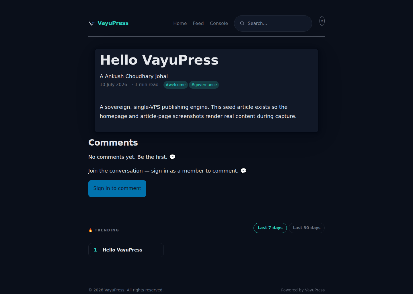 VayuPress article