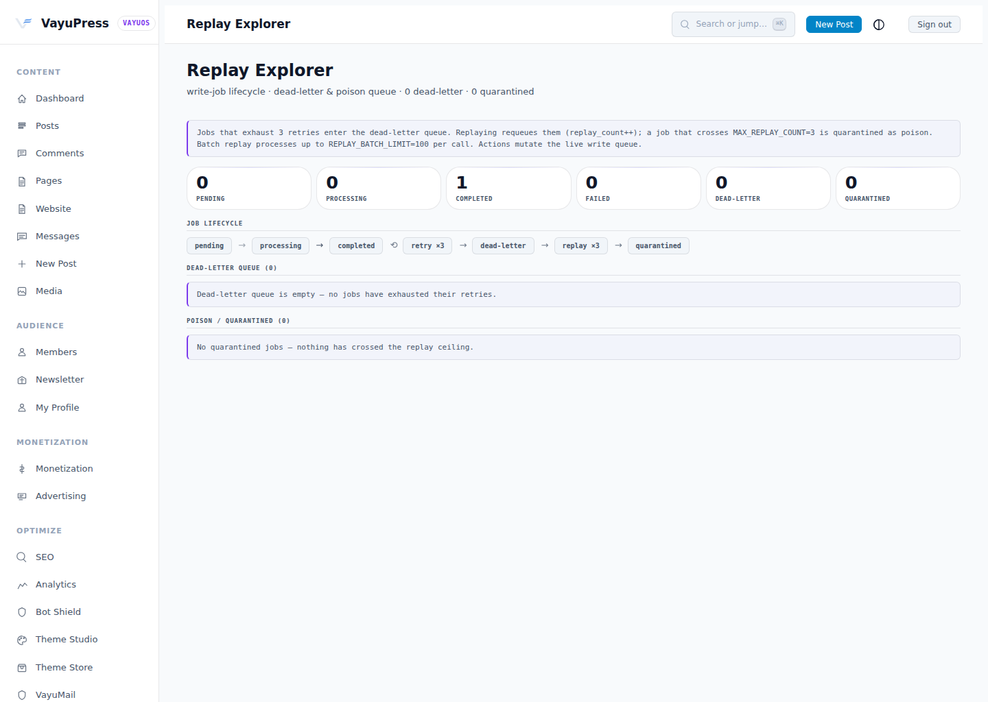 Replay explorer