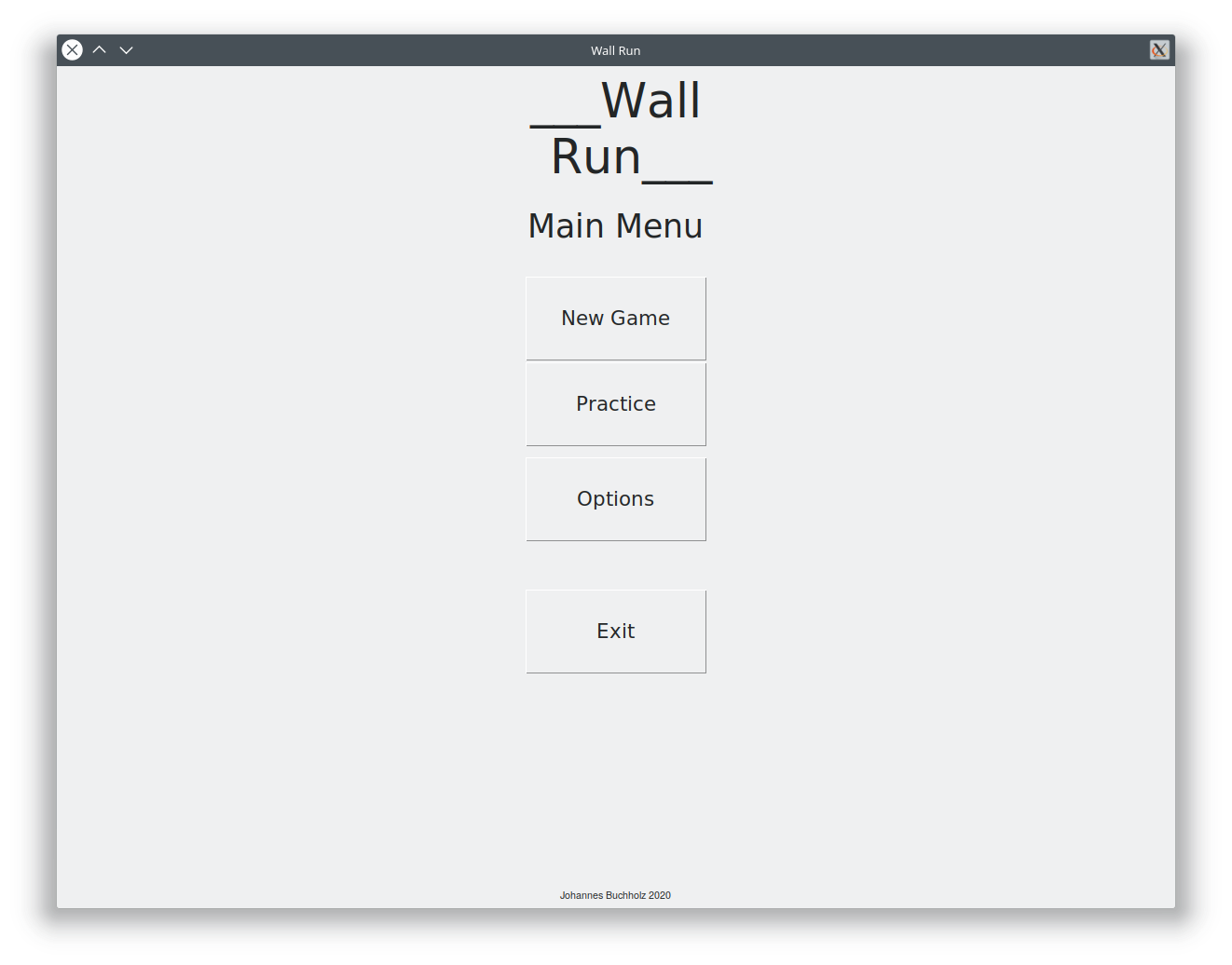 displaying wallrun menu